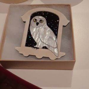 Tantalizing treasures owl collector pin